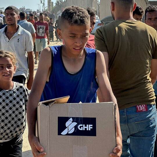 Nahostkonflikt - GHF-Hilfsgüterverteilung