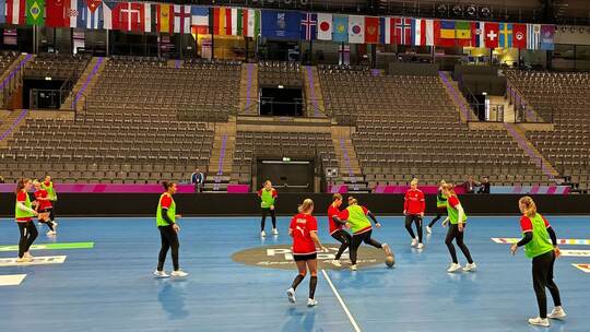 Handball - vor dem Spiel Deutschland - Island