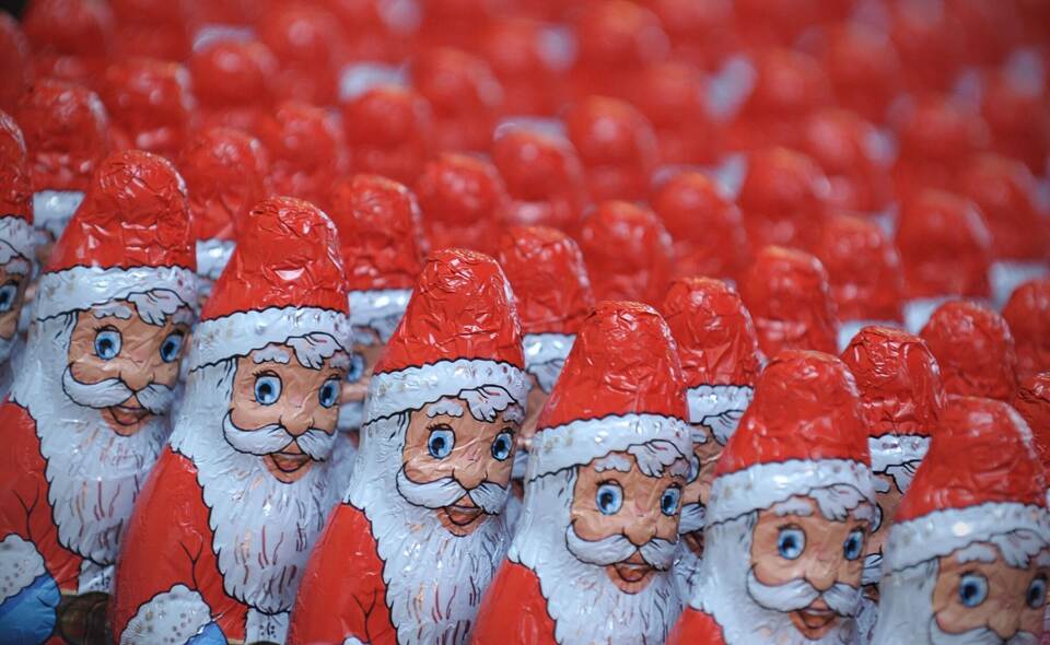 Schoko-Weihnachtsmänner Schoko-Weihnachtsmänner