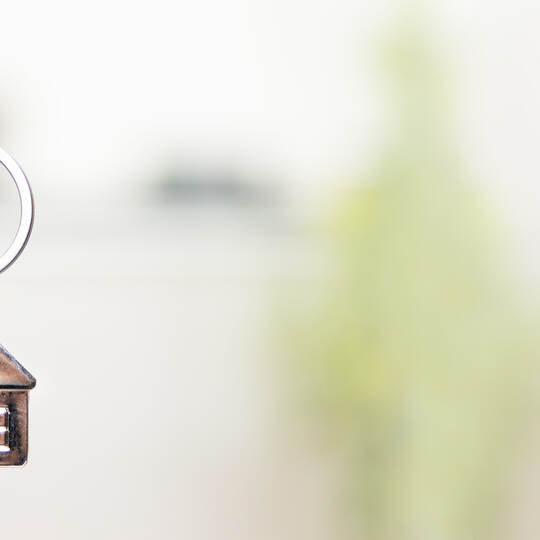 house key in the door