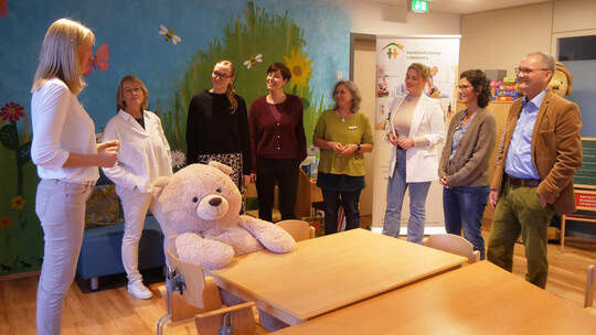 Gemeinsam im Einsatz für die Familienherberge Lebensweg in Schützingen: Andrea Kienzle, Karin Eckstein, Amelie Knaus, Barbara Ch