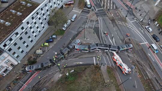 Straßenbahnunfall in Düsseldorf Straßenbahnunfall in Düsseldorf