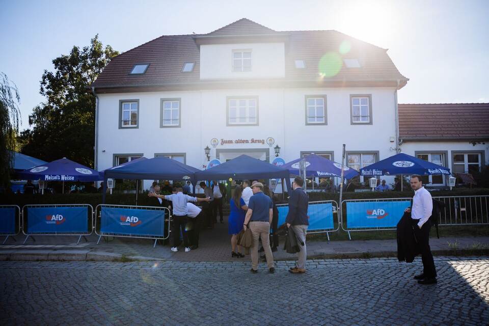 Wahlparty der AfD nach der Landtagswahl in Brandenburg 2024 Wahlparty der AfD nach der Landtagswahl in Brandenburg 2024