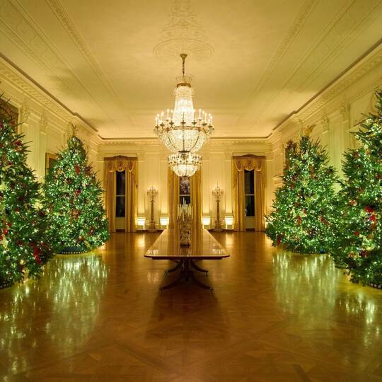 Weihnachtsdekoration im Weißen Haus in Washington