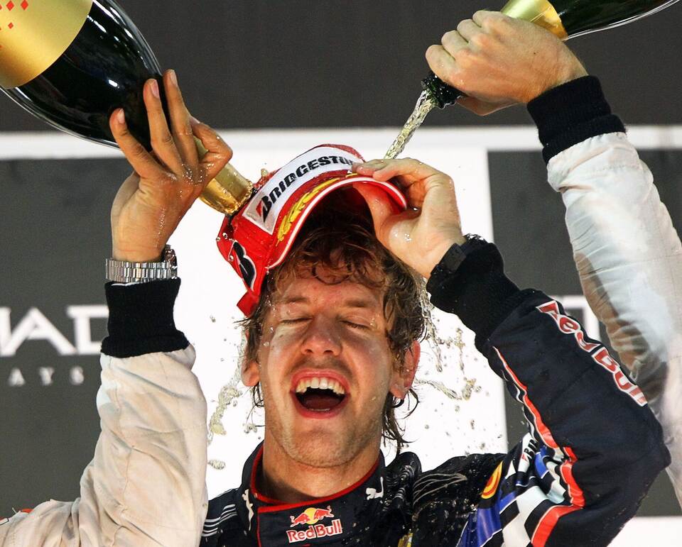 Sebastian Vettel bei seinem Titelgewinn 2010