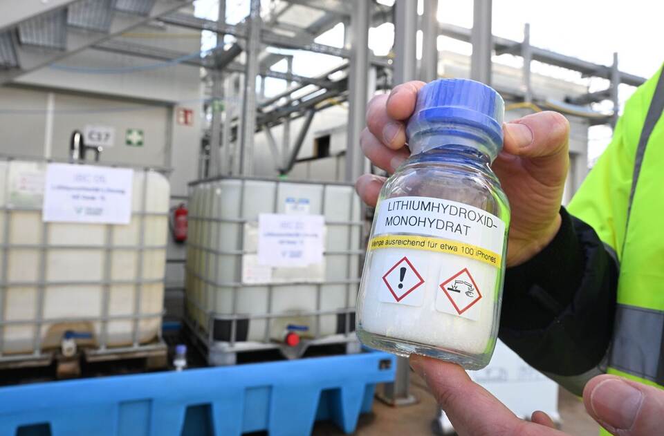 Anlage zur Gewinnung von Lithium