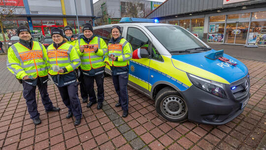 Polizei Kontrollaktion Winter