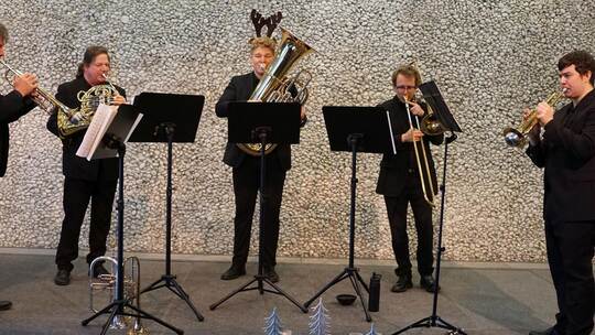 Mit weihnachtlichem Flair: Das Gabrieli-Quintett sorgt für einen genussvollen Sonntagvormittag. Dietmar Bastian