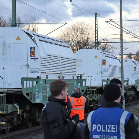 Castor-Transport auf dem Weg nach Philippsburg