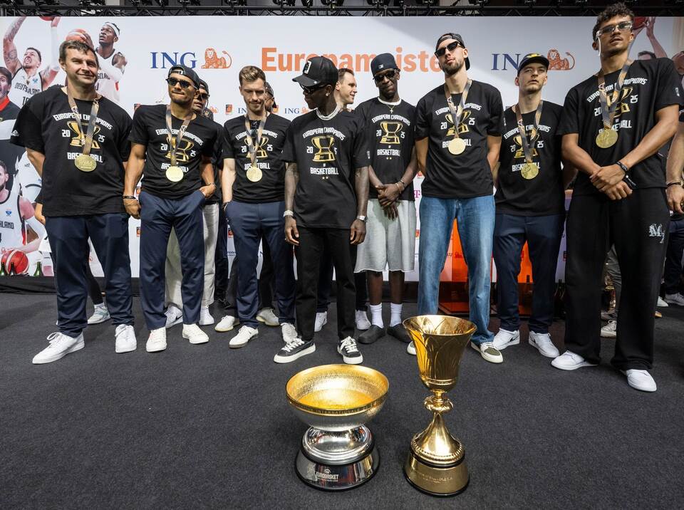 Empfang Basketball-Nationalmannschaft nach Titelgewinn