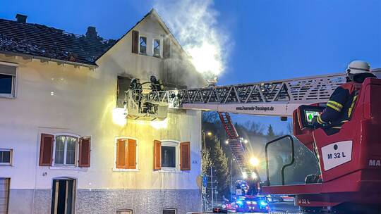 Leiche nach Brand in einem Haus im Kreis Tuttlingen gefunden