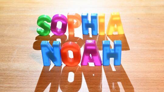 Illustration - Vornamen - Sophia und Noah
