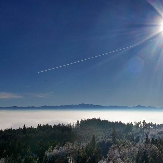Sonne und Frost in Südbayern
