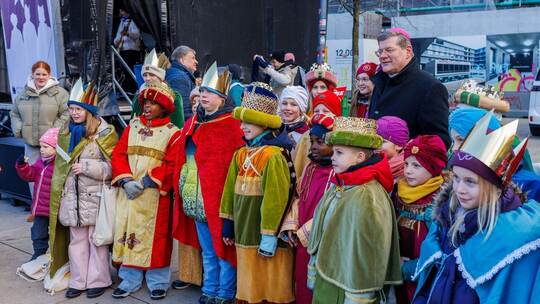 Auftakt 68. Aktion Dreikönigssingen in Freiburg