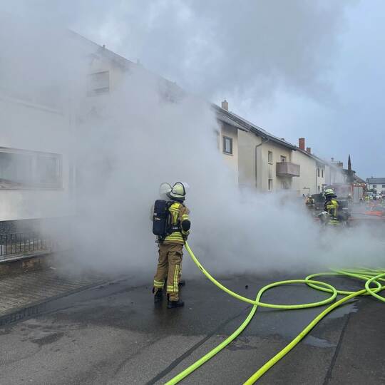 Brand im badischen Brühl
