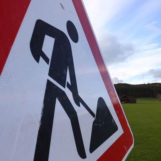Baustellenschild