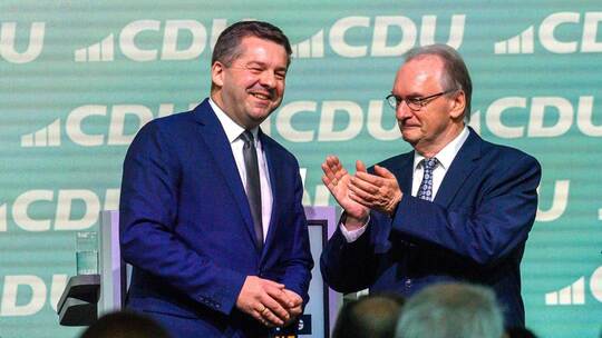 Sven Schulze und Reiner Haseloff