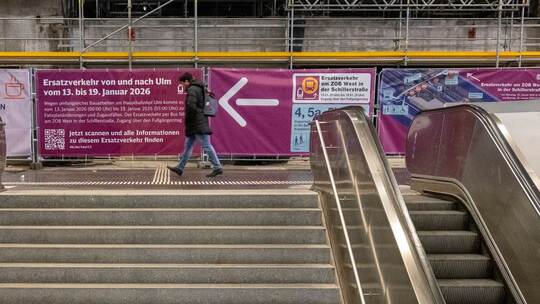 Bauarbeiten am Ulmer Hauptbahnhof