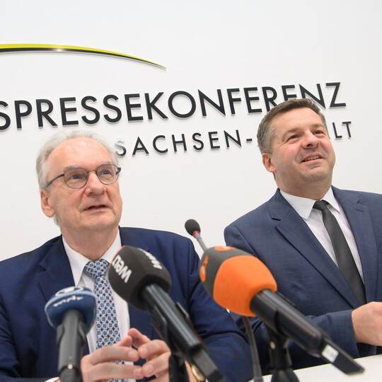 Kabinetts-Pressekonferenz in Sachsen-Anhalt