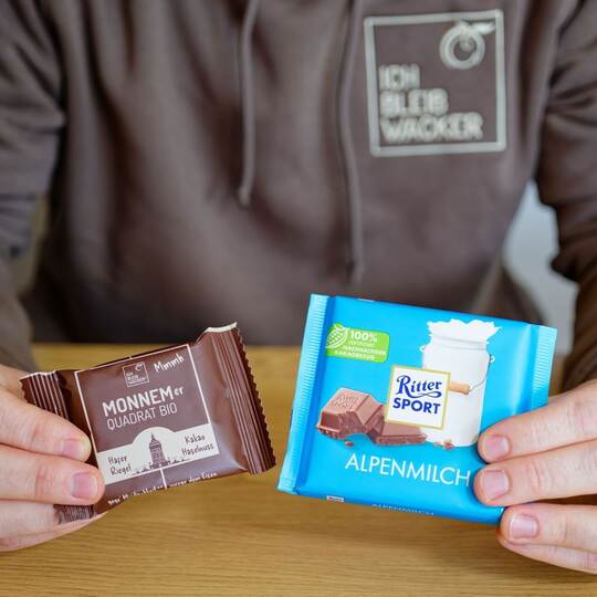 Rechtsstreit mit Ritter Sport um quadratische Müsliriegel
