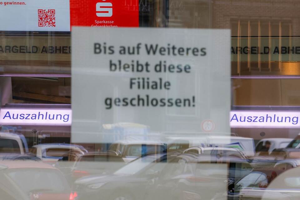 SB-Bereich in Gelsenkirchener Sparkasse weiterhin geschlossen