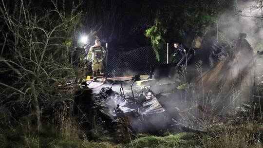 Mann stirbt bei Brand von Gartenhütte