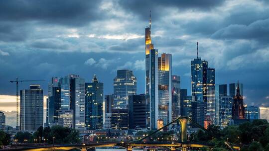 Skyline Bankenviertel in Frankfurt am Main