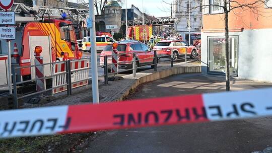 Gasaustritt bei Bauarbeiten in der Innenstadt von Albstadt