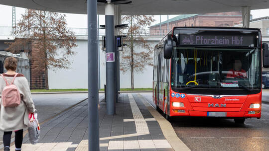 Schienenersatz Busse Pforzheim ZOB