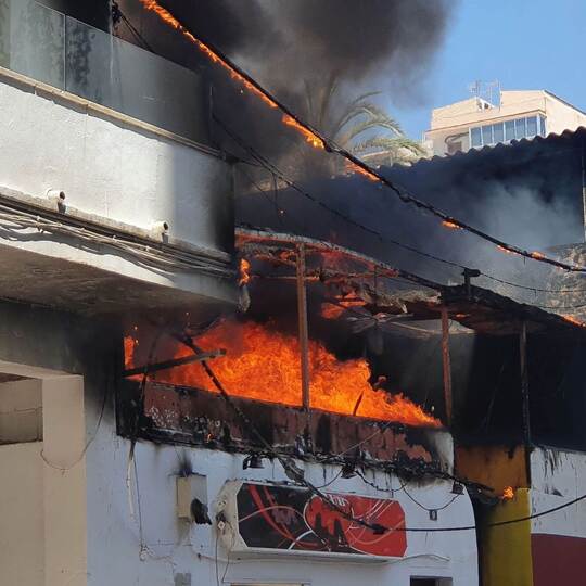 Feuer in einem Restaurant auf Mallorca