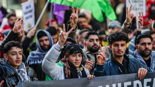 Pro-kurdische Demonstration zur Lage in Nordsyrien