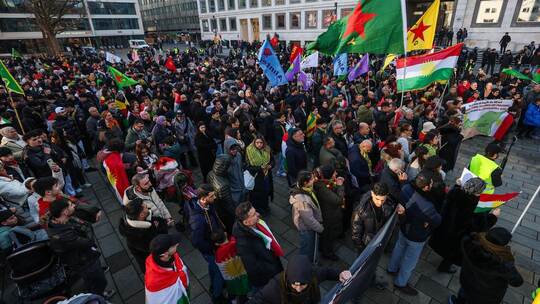 Pro-kurdische Demonstration zur Lage in Nordsyrien