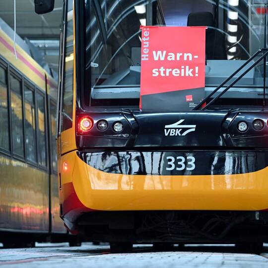 Warnstreiks im Nahverkehr in Karlsruhe