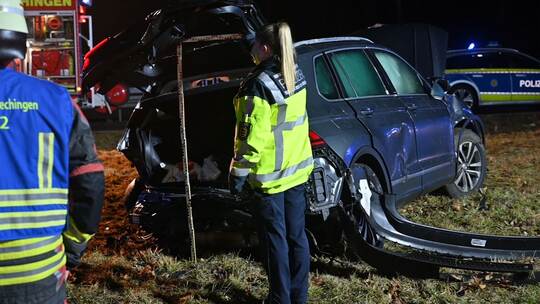 Sieben Verletzte bei Unfall auf Bundesstraße