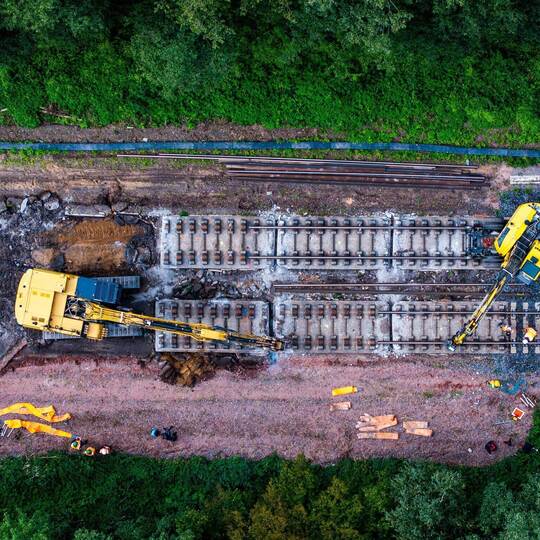 Bauarbeiten an der Infrastruktur