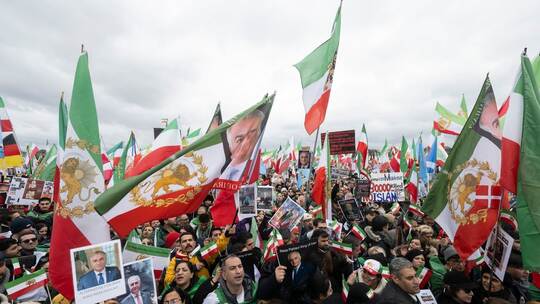 Demonstration gegen Irans Führung
