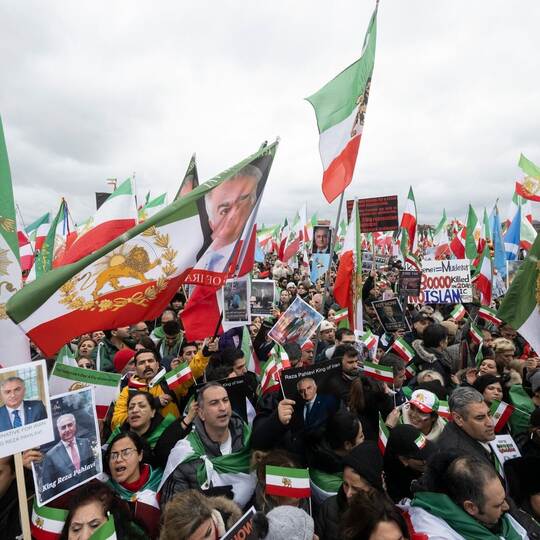 Demonstration gegen Irans Führung
