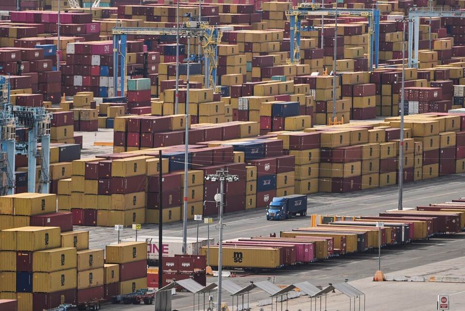 US-Zollpolitik - Containerhafen in Kalifornien