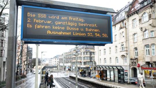 Verdi ruft zu ÖPNV-Warnstreiks am Freitag auf - Stuttgart