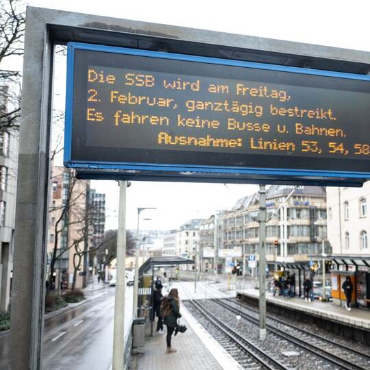 Verdi ruft zu ÖPNV-Warnstreiks am Freitag auf - Stuttgart