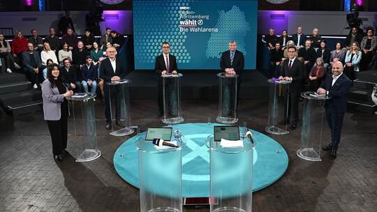 Vor der Landtagswahl: «Die Wahlarena» mit Spitzenkandidaten