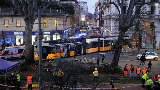 Straßenbahn in Mailand entgleist