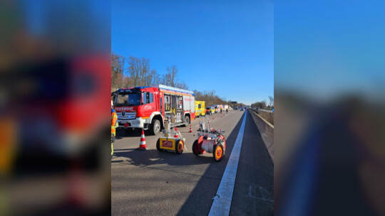 Tödlicher Crash auf der A5 bei Hemsbach