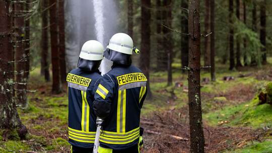 Grenzüberschreitende Waldbrandübung