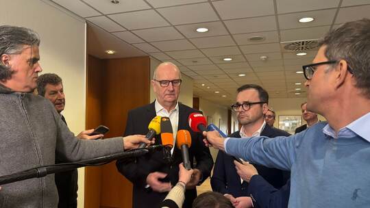 Brandenburgs Ministerpräsident Woidke und CDU-Landeschef Redmann