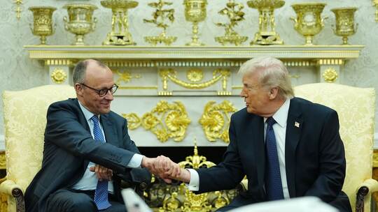 US-Präsident Trump empfängt Bundeskanzler Merz