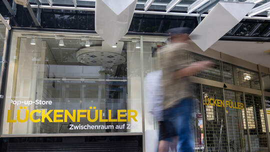 Im Pop-Up-Store „Lückenfüller“ wechseln regelmäßig die Mieter.