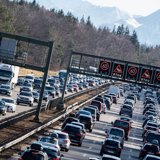 Stau auf der Autobahn