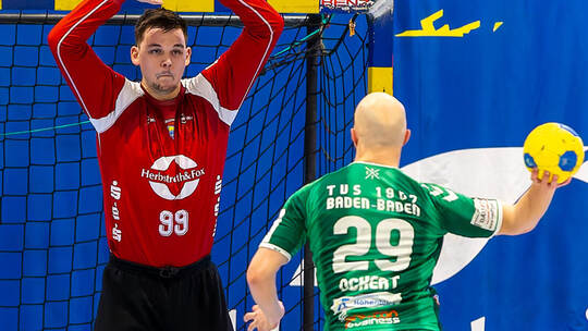 War beim entscheidenden Siebenmeter gegen Heddesheim hellwach: HCN-Torhüter Tobias Krems (hier ein Archivbild vom Spiel gegen de