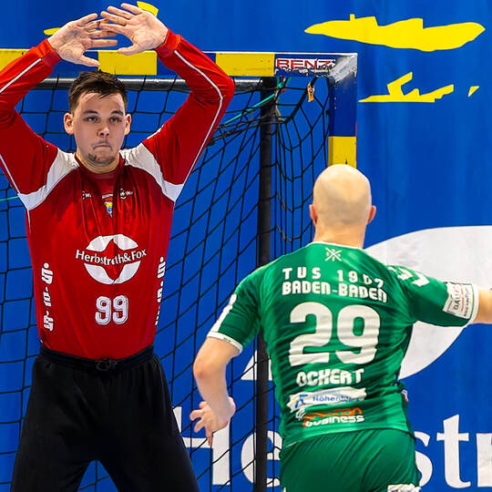 War beim entscheidenden Siebenmeter gegen Heddesheim hellwach: HCN-Torhüter Tobias Krems (hier ein Archivbild vom Spiel gegen de